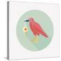 Halloween Crow and Eyeball Flat Icon with Long Shadow,Eps10-eatcute-Stretched Canvas