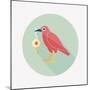 Halloween Crow and Eyeball Flat Icon with Long Shadow,Eps10-eatcute-Mounted Art Print