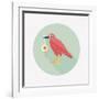 Halloween Crow and Eyeball Flat Icon with Long Shadow,Eps10-eatcute-Framed Art Print