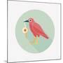 Halloween Crow and Eyeball Flat Icon with Long Shadow,Eps10-eatcute-Mounted Art Print