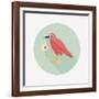 Halloween Crow and Eyeball Flat Icon with Long Shadow,Eps10-eatcute-Framed Art Print