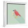 Halloween Crow and Eyeball Flat Icon with Long Shadow,Eps10-eatcute-Framed Art Print