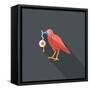 Halloween Crow and Eyeball Flat Icon with Long Shadow,Eps10-eatcute-Framed Stretched Canvas