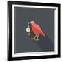 Halloween Crow and Eyeball Flat Icon with Long Shadow,Eps10-eatcute-Framed Art Print