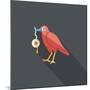 Halloween Crow and Eyeball Flat Icon with Long Shadow,Eps10-eatcute-Mounted Art Print