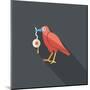 Halloween Crow and Eyeball Flat Icon with Long Shadow,Eps10-eatcute-Mounted Art Print