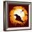 Halloween - Crow in Halloween Night-ori-artiste-Framed Art Print