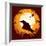 Halloween - Crow in Halloween Night-ori-artiste-Framed Art Print