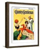 "Halloween Dance," Country Gentleman Cover, October 1, 1928-Ray C. Strang-Framed Giclee Print