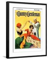 "Halloween Dance," Country Gentleman Cover, October 1, 1928-Ray C. Strang-Framed Giclee Print