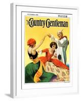 "Halloween Dance," Country Gentleman Cover, October 1, 1928-Ray C. Strang-Framed Giclee Print