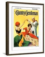 "Halloween Dance," Country Gentleman Cover, October 1, 1928-Ray C. Strang-Framed Giclee Print