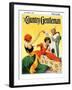 "Halloween Dance," Country Gentleman Cover, October 1, 1928-Ray C. Strang-Framed Giclee Print