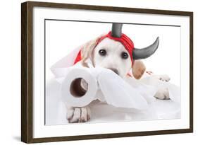 Halloween Devil Dog-Stephanie Zieber-Framed Photographic Print