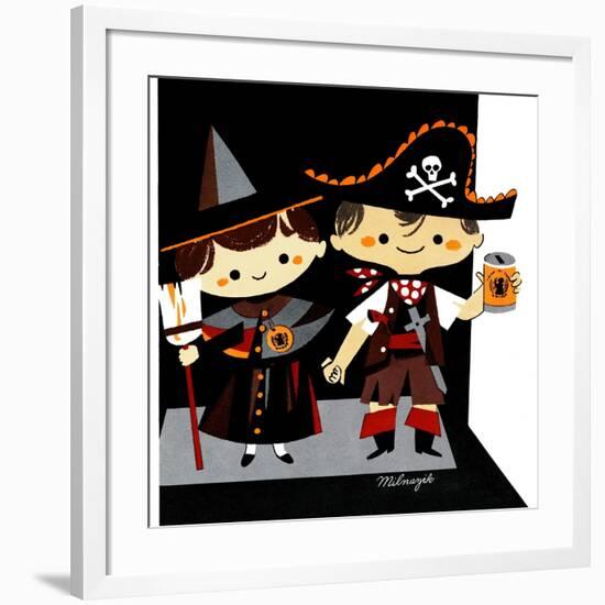 Halloween Friends - Jack & Jill-Bob Milnazik-Framed Giclee Print