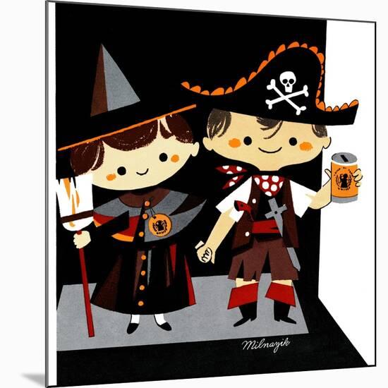 Halloween Friends - Jack & Jill-Bob Milnazik-Mounted Giclee Print