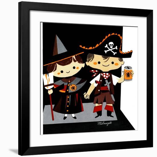 Halloween Friends - Jack & Jill-Bob Milnazik-Framed Giclee Print