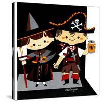 Halloween Friends - Jack & Jill-Bob Milnazik-Stretched Canvas