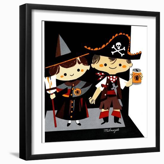 Halloween Friends - Jack & Jill-Bob Milnazik-Framed Premium Giclee Print