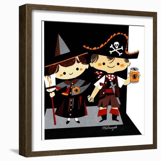 Halloween Friends - Jack & Jill-Bob Milnazik-Framed Giclee Print