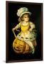 Halloween Girl Blue Blow-Vintage Apple Collection-Framed Giclee Print