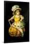 Halloween Girl Blue Blow-Vintage Apple Collection-Framed Giclee Print