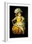 Halloween Girl Blue Blow-Vintage Apple Collection-Framed Giclee Print