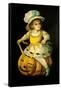 Halloween Girl Blue Blow-Vintage Apple Collection-Framed Stretched Canvas