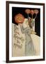 Halloween Girl Holding Pumpkin-Vintage Apple Collection-Framed Giclee Print