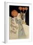 Halloween Girl Holding Pumpkin-Vintage Apple Collection-Framed Giclee Print