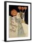 Halloween Girl Holding Pumpkin-Vintage Apple Collection-Framed Giclee Print