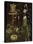 Halloween Graveyard-C-Jean Plout-Stretched Canvas