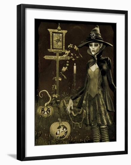 Halloween Graveyard-C-Jean Plout-Framed Giclee Print