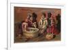 Halloween Greeting - Bobbing for Apples No.2-Lantern Press-Framed Art Print