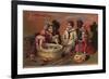 Halloween Greeting - Bobbing for Apples No.2-Lantern Press-Framed Art Print