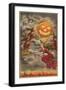 Halloween Greetings, Witches and Jack O'Lantern-null-Framed Art Print