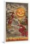 Halloween Greetings, Witches and Jack O'Lantern-null-Framed Art Print