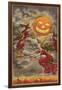 Halloween Greetings, Witches and Jack O'Lantern-null-Framed Art Print