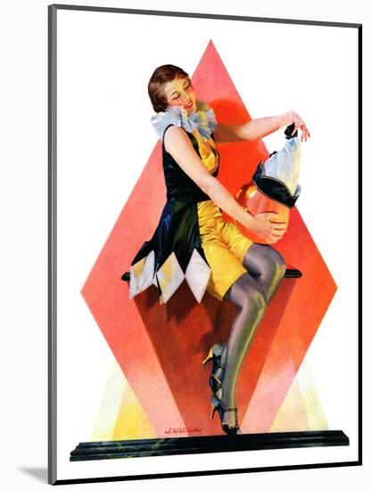 "Halloween Harlequin,"October 29, 1932-W. Wilkinson-Mounted Giclee Print