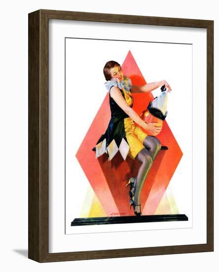 "Halloween Harlequin,"October 29, 1932-W. Wilkinson-Framed Giclee Print