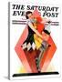 "Halloween Harlequin," Saturday Evening Post Cover, October 29, 1932-W. Wilkinson-Stretched Canvas