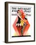 "Halloween Harlequin," Saturday Evening Post Cover, October 29, 1932-W. Wilkinson-Framed Giclee Print