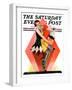 "Halloween Harlequin," Saturday Evening Post Cover, October 29, 1932-W. Wilkinson-Framed Giclee Print