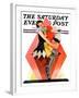 "Halloween Harlequin," Saturday Evening Post Cover, October 29, 1932-W. Wilkinson-Framed Giclee Print