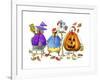 Halloween Hens-Jennifer Zsolt-Framed Giclee Print