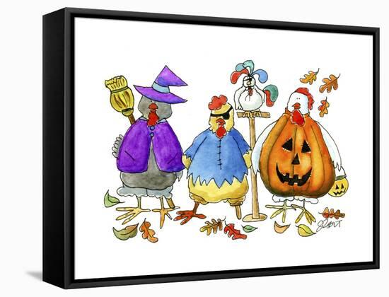 Halloween Hens-Jennifer Zsolt-Framed Stretched Canvas