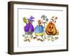 Halloween Hens-Jennifer Zsolt-Framed Giclee Print