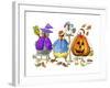 Halloween Hens-Jennifer Zsolt-Framed Giclee Print