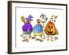 Halloween Hens-Jennifer Zsolt-Framed Giclee Print