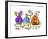 Halloween Hens-Jennifer Zsolt-Framed Giclee Print